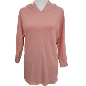 American Eagle Women's Soft & Sexy Pink 3/4 Sleeve Hooded Tunic - Size Small